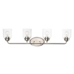 Acadia Bathroom Vanity Light - Satin Nickel / Clear Seedy