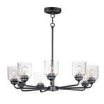 Acadia Chandelier - Black / Clear Seedy