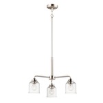 Acadia 3-Light Chandelier - Satin Nickel / Clear Seedy