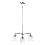 Acadia 3-Light Chandelier - Satin Nickel / Clear Seedy