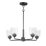 Acadia Chandelier - Black / Clear Seedy