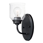 Acadia Wall Sconce - Black / Clear Seedy