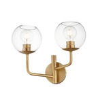 Branch Bathroom Vanity Light - Natural Aged Brass / Clear
