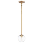 Branch Pendant - Natural Aged Brass / Clear