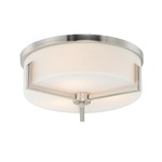 Dart Flush Mount - Satin Nickel / Satin White