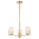 Dart Chandelier - Satin Brass / Satin White