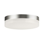 Illuminaire II Round Ceiling Light Fixture - Satin Nickel / Frosted