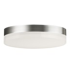 Illuminaire II Round Ceiling Light Fixture - Satin Nickel / Frosted