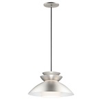 Nordic 11359 Pendant - Brushed Patinum / White