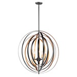 Radial Round Pendant - Black