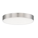 Trim Round 120V Ceiling Light - Satin Nickel / White