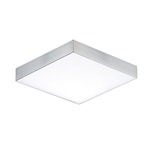 Trim Square Ceiling Light Fixture - Polished Chrome / White