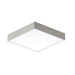Trim Square Ceiling Light Fixture - Satin Nickel / White