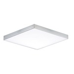 Trim Square Ceiling Light Fixture - Polished Chrome / White
