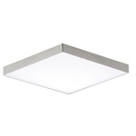 Trim Square Ceiling Light Fixture - Satin Nickel / White