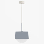 Atlas Pendant - Floor Model - Ivory Cord / Fog