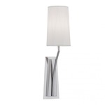 Diamond Round Wall Sconce - Polished Nickel / White