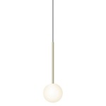 Bola Sphere Pendant - Brass / Opal