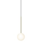 Bola Sphere Pendant - Brass / Opal