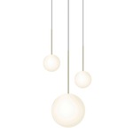 Bola Sphere Option 1 Chandelier - Brass / Opal