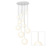 Bola Sphere Option 1 Chandelier - Brass / Opal