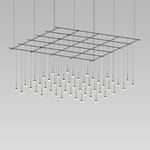 Suspenders Gridscape Pendant with Monoline Domed Ball Lights - Satin Black / White