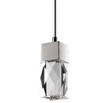 Empire Pendant - Polished Nickel / Crystal