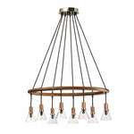 Scan Chandelier - Walnut