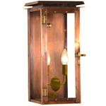 Hyland Flush Outdoor Wall Light - Antique Copper / Clear