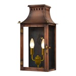 York Town Outdoor Wall Light - Antique Copper / Clear