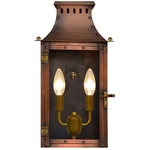 York Town Outdoor Wall Light - Antique Copper / Clear