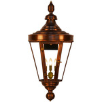 Royal Street Outdoor Wall Light - Antique Copper / Clear