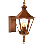 Gala Outdoor Wall Light - Antique Copper / Clear