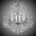 Venetian Chandelier - Satin Nickel / Crystal