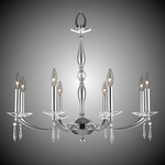 Kensington Chandelier - Pewter / Polished Nickel / Crystal