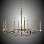 Kensington Linear Chandelier - Brass / Crystal