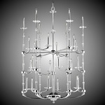 Kensington Three Tier Chandelier - Polished Nickel / Crystal