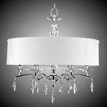 Kaya 6 Light Chandelier - Polished Nickel / White