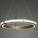 Strata Outer Ring Pendant - Cast Bronze / Opal