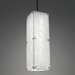 Strata Tall Pendant - Dark Iron / White Swirl