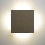 Fortis Square Wall Sconce - Cast Bronze / Opal
