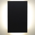 Fortis Rectangle Outdoor Wall Sconce - Black / Opal