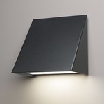Fortis Ramp Wall Sconce - Black / Opal