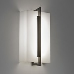 Genesis Rectangle Wall Sconce - Chestnut / Opal