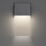 Profiles Square Outdoor Wall Sconce - Dark Iron / Opal