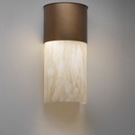 Profiles Round Outdoor Wall Sconce - Empire Bronze / Caramel Onyx