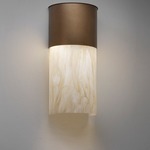 Profiles Round Wall Sconce - Empire Bronze / Caramel Onyx