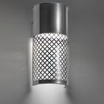 Profiles Wide Indoor / Outdoor Wall Sconce - Chrome / Opal