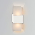 Acuo Outdoor Up and Down Wall Sconce - Textured White / Frosted