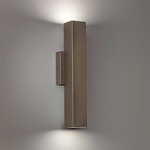 Cylo Solid Square Outdoor Wall Sconce - Cast Bronze / Opal